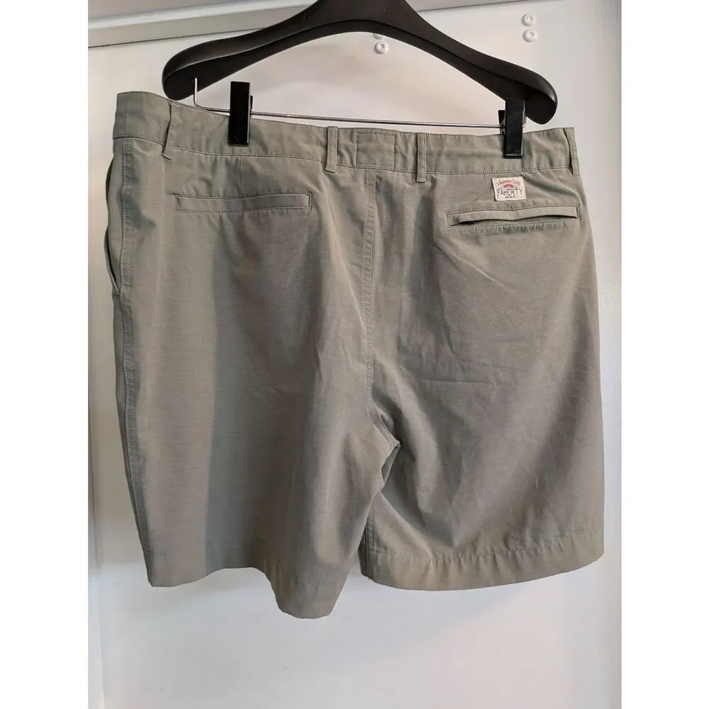 Faherty Lightweight Flat-Front Shorts in Olive  All Day Drawstring
